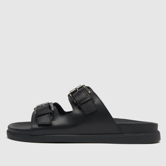 Sami Leather Footbed in Black